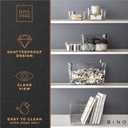 BINO | Plastic Storage Bins, Large - 2 Pack, Clear | THE SOHO COLLECTION | Pantry Organizers and Storage Containers | Fridge Organizer Bins | Kitchen Cabinet Organizer | Medicine Cabinet Bin