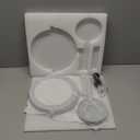 Rocollos Rechargeable Wall Mounted Lighted Makeup Mirror Chrome, 8 Inch Double-Sided LED Vanity Mirror 1X/10X Magnification,3 Color Lights Touch Screen Dimmable 360Swivel 13 Inch Extendable