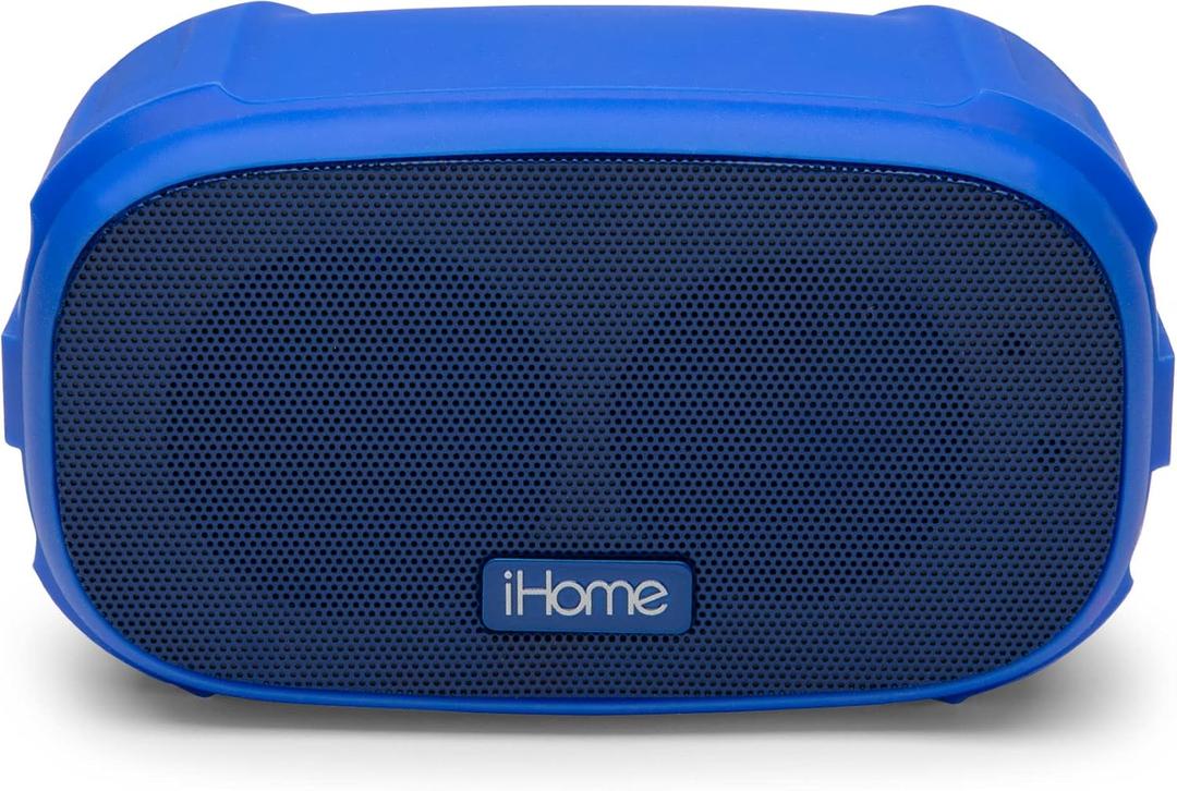 iHome Bluetooth Speaker with 18HR Battery Life, Portable Speaker is iP46 Certified Water Resistant, Ideal Camping Essentials, Beach Accessories, and Pool Accessories (IBT300L - Blue)