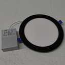 zouzai 1 Pack 8 Inch Black 5CCT Ultra-Thin LED Recessed Ceiling Light with Junction Box, 2700K/3000K/3500K/4000K/5000K Selectable, 18W Eqv 150W, Dimmable - ETL and Energy Star Certified (8 Inch, Black1 Pack)