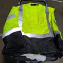 toolant 100% Waterproof Safety Jackets for Men, Hi Vis Reflective Work Jackets, Construction Rain Coats for Cold Weather (XX-Large, Yellow)