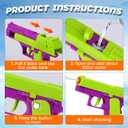 2 Packs Water Gun for Kids Squirt Guns Water Blaster Soaker Toys Water Pistol Toys for Boys Girls Toddlers, Outdoor Beach Swimming Pool Game Summer Party Favor (Purple and Green)