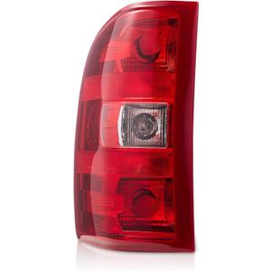 Compatible with Chevy Silverado 1500 2500 HD 3500 HD 2007-2013 LED Tail Lights assemblies Wiring Harness tail lamp (Black housing/Clear Lens) 2pcs