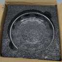 Gezzeny Vintage Coffee Mugs with Saucers 14 Oz Set of 2 Embossed Glass Cups, Tea Cups, Glass Coffee Cups for Cappuccino, Latte,Cereal, Beverage Birthday Valentine's Day Gifts One Missing Plate