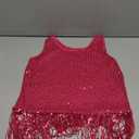 Noomelfish Girls Sequin Tank Tops Sparkly Glitter Dance Sleeveless Shirt (5-12 Years) (Hot Pink) XL