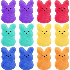 SHIRIA 12 PCS Easter Bunny Plush Toys Decorations, Cute Animal Bunny Stuffed Doll, Party Favors and Classroom Prize Supplies, Easter Basket Stuffers Gift for Girls Boys