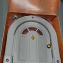 Meow Manor Cat Door Interior Door - No-Flap, Interior Cat Door for Cats Up to 20 lbs, Easy DIY Setup, Secured Installation in Minutes, No Training Needed (Original, White With Gold Accents)
