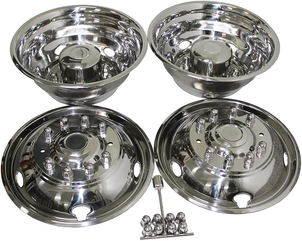 19.5 Inch Stainless Steel Wheel Simulators for 2005-2025 Ford F450 F550 Truck (Does Not Fit RV Motorhome)