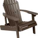 highwood Hamilton Made in the USA Folding and Reclining Adirondack Chair, Adult Size, Weathered Acorn
