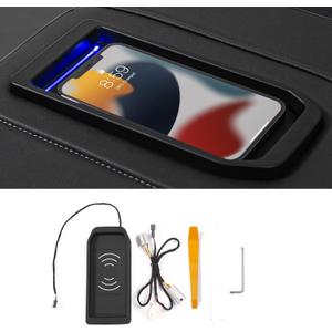 Xipoo Wireless Charger Compatible with 2019-2021 Chevy Silverado GMC Sierra Wireless Charging Tray Phone Charging Pad Full Console Upgraded Replacement for 2019-2021 Chevy Silverado Accessories