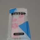 NITITOP Compatible with iPhone 11 Case Cute Clear Aesthetic Floral Flower Hibiscus Pattern for Girls Women Soft TPU Full Camera Lens Shockproof Protective Phone Cover - Pink