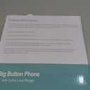Big Button Phone for Seniors, Corded Landline Telephone with Handsfree Function and 9 Groups of Memory, One-Touch Dialling,Suitable People with Vision Disorders/Hearing Damage (EX-LD-858HF)