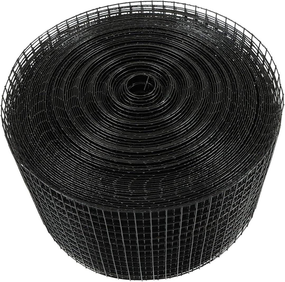 1/2 in Hardware Cloth, 6 in x 98 ft Chicken Wire Fence, Chicken Wire Mesh Roll for Rabbit Cages, Chicken Coop Fences and Poultry Enclosures(19 Gauge, Black)