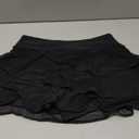 GRAPENT Swim Skirt Bottoms for Women Criss Cross High Waisted Bikini Bottom Layered Mesh Flowy Shorts Bathing Suit Skort, Large