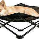Foldable Cooling Elevated Cat Bed for Small Dogs Puppies & Kitties, 19x19 Inch, Breathable Mesh Raised Pet Cot, Lightweight Portable Washable for Small Breeds, Indoor Outdoor Camping Travel