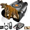 True 4K Ultra HD Night Vision Binoculars with 52MP Full Color Photo & Video Capture, 3940ft Viewing Range, WiFi& App Control with 64GB Storage Card for Camping Hunting & Security