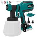 Cordless Paint Sprayer for Dewalt 20V Battery, Portable Wireless Spray Paint Gun with 1200ML Container, Easy to Clean, 3 Patterns for Fence House Wood Ceiling etc. DL05 Blue (Battery Not Included)