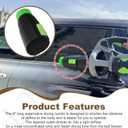 Car Drying Nozzle for EGO Power+ Leaf Blowers 530 575 580 615 650 765, Contain 1 Blower Wall Mount & 2 Mounts Battery Holders & Install Screw & Green Soft Silicone Band - 8 Inch
