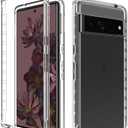 for Google Pixel 7 Pro Case Hybrid Drop Protection Clear Case Heavy Duty Hard Rugged Anti-Slip Bumper Anti-Scratch Armor Protective Phone Cover Transparent