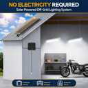 Solar Shed Shop Light with Pull Cord, 1500LM, Cool White Dual LED Bars
12Ah Battery, Dusk-to-Dawn Lighting, IP65 Waterproof, Split Solar Panel Design for Barn, Garage, Workshop & Chicken Coop