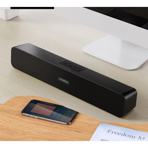 LEERFEI E91 10W Long Bar Shape Dual-speaker Multimedia Radio Bluetooth Audio, Support TF Card / U Disk / 3.5mm AUX, Support TF Card / U Disk / 3.5mm AUX
