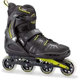 Rollerblade RB XL Men's Adult Fitness Inline Skate, Black and Lime, High Performance Inline Skates (16)