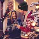 Loritta Winter Hat Warm Knitted Thick Baggy Slouchy Beanie Skull Cap for Men (One Size, A-dark Grey With Weave,1 Pack)