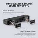 LARKSOUND Small Sound Bar for TV, PC, Gaming, Surround Sound System, Mini TV Speaker Soundbar with Bluetooth/HDMI ARC/Optical/AUX/USB Connections