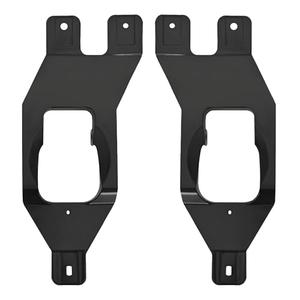 HECASA Pair Fog Light Brackets Compatible with 1999-2004 Ford Excursion F250 F350 F450 F550 Super Duty Pickup Driving Fog Lamp Trim LH&RH Black Bezel Bracket Plastic(PC)