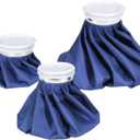 Ice Bags for Injuries Reusable: Ohuhu 3 Packs Ice Cold Packs Ice Bag Hot Water Hot & Cold Therapy Pain Relief for Knee Leg Injury No-Leak Breathable Waterproof Ice Bags 3 Sizes 6"/9"/11", Blue (3 Count (Pack of 1))