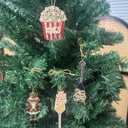 Christmas Popcorn Ornaments,Food Popcorn Ornament Hanging Ornaments for Christmas Tree Decor,Keepsake Gifts for Sisters Mom Grandma Women