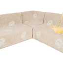 1OO% Waterproof Sectional Couch Covers for Dogs L Shaped Corner Sofa Cover Washable Chenille Sofa Slipcovers Blanket Modern Jacquard Pet Furniture Protector (91"x276", Beige Flower)