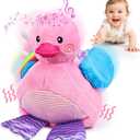 Esjay Baby Toys 6-12 18 Months, Crawling Musical Duck Plush Tummy Time Toy, Dancing Bouncing Recording Walking Sensory Toys for 6 Month+ Old Infants, Gifts for 1 2 3 Year Old Girls Toddlers