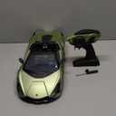 MIEBELY Lamborghini Remote Control Car, 1:12 Scale Lambo Rc Cars 7.4V 900mAh Officially Licensed 12Km/h Fast Toy Car with Led Light 2.4Ghz Model Car for Adults Boys Girls Birthday Ideas Gift - Green
