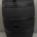 50-Gallon ECO Rain Barrel Made with 100% Recycled Plastic, Flat Back Rain Water Collection Barrel, Black