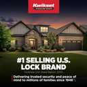 Kwikset Hancock Entry Door Knob with Lock and Key, Secure Keyed Handle Exterior, Front Entrance and Bedroom, Venetian Bronze, Pick Resistant SmartKey Rekey Security and Microban