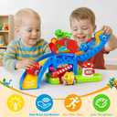 Toddler Toys Gifts for 1 2 Year Old Kids, Educational Dinosaur Slide Toy with 4 Cars for 12-18 Months Baby, First Birthday Chirstmas Gifts for Aged 1-3 Year Old, Push Car Track Toy for Boys Girls