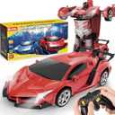 Transform Remote Control Car Toy for Kids 4 5 6 7 8, Remote Control Car for Boys 4-7, Transform Cars for Boys 4-6, Toy Car 5 Year Old Boy, Toys for 3 4 5 6 7 8 9 10 11 12 Years Old Boy (Red)