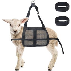 Boyistar Calf Sling for Weighing Animals, 300 LB Animal Weighing Sling for Calf Weight Scale Sling for Small Animals, Hanging Weight Newborn Livestock Sling with Straps, 2 Reinforced Restraint Types