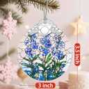 Christmas Ornaments: Stained Glass Ornament, Birth Flower Ornament, Christmas Tree Ornaments & Xmas Tree Decorations Exquisite Holiday Decor, Birth Flower Gifts Perfect Holiday & Xmas Gifts - July