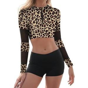 NESY Womems Swimsuits Long Sleeve Two Piece Rash Guard UV Protection Crop Top Bathing Suits XS