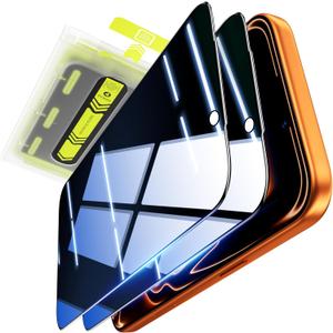 WSKEN for iPhone 17 Pro Privacy Screen Protector - [25 Anti-Spy] [Auto-Dust Removal] [Top 9H+ Tempered Glass] 12FT Shatterproof Military Grade Flim Easy Install Case Friendly, 2 Pack