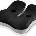 Seat Cushions,Comfort Memory Foam Cushion for Office Chair,Car Seat, Donut Cushion for Coccyx,Tailbone Pain Relief,Larger Size for Short Drivers,Long Sitting Office Workers (Balck&White)