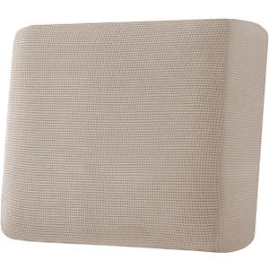 H.VERSAILTEX Super Stretch Individual Seat Cushion Covers Sofa Covers Couch Cushion Covers Slipcover Sets Thick Jacquard Textured Twill Fabric (1 Piece Chair Cushion Cover, Sand)