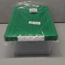 loobuu Plastic Storage Bins with Lids  1 Set Stackable Arts Crafts Organizer Box with Removable Divided Tray &Compatible Building Baseplate,Toy Chest Containers for Bricks  (14.37"x9.64"x6.69")