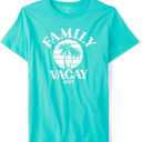 The Children's Place Mens All Holidays Adult Short Sleeve Graphic T-Shirts (Blue)