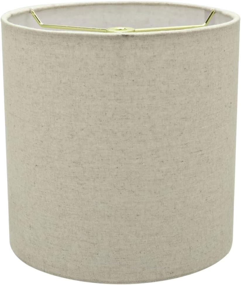 Aspen Creative 31226A Transitional Drum (Cylinder) Shaped Spider Construction Lamp Shade in Ash Beige, 8" Wide (8" x 8" x 8")