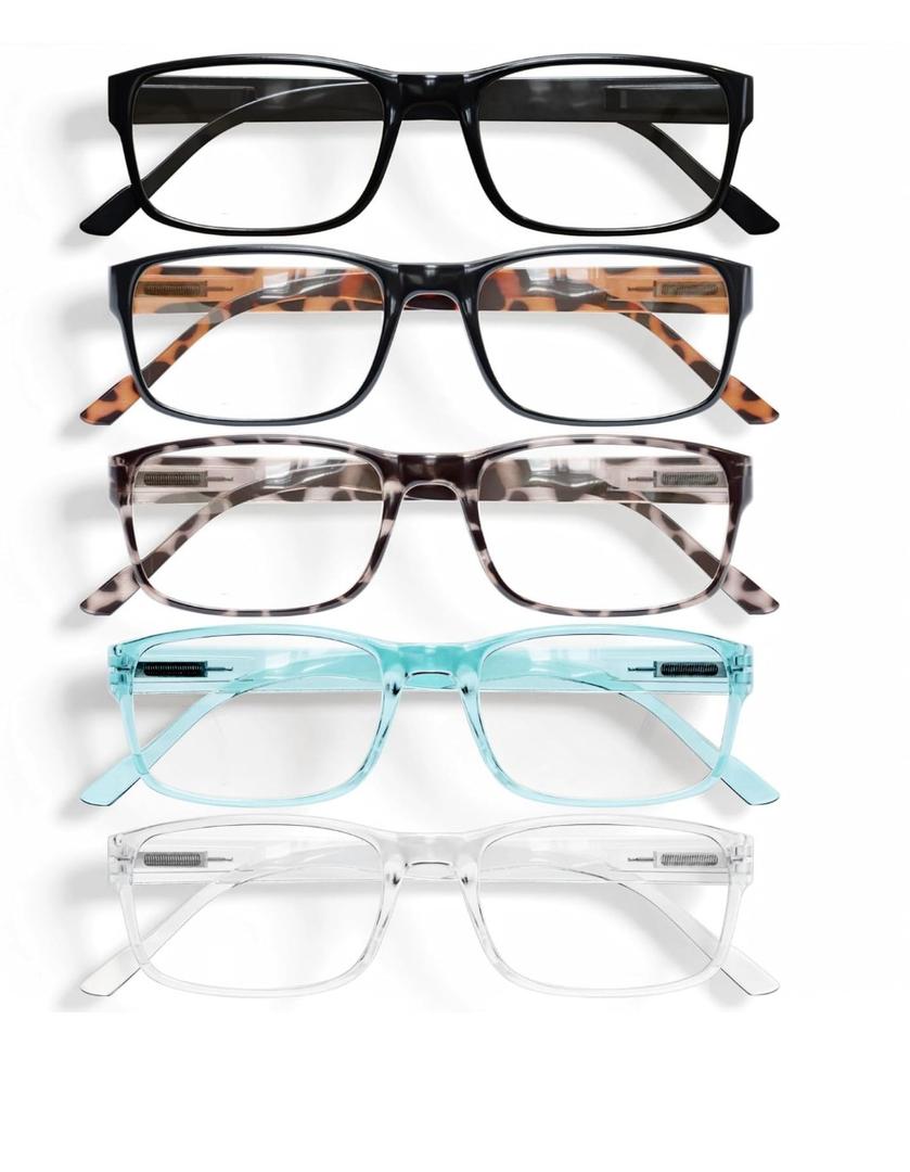 Gaoye Professional Reading Glasses for All Day - Computer Readers with Blue Light Protection - Value Pack 0.75