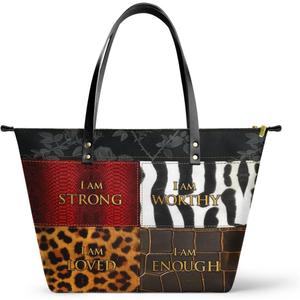 Afroyla Afrocentric Art Totebag for Black Women Premium Leather, Work & Everyday Bag, Ideal Gift for Her on Mother's Day