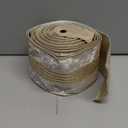 Ribbli Light Champagne Velvet Wired Ribbon with Luxurious Glittering Stripe 4 Inch Christmas Ribbon for Tree Gift Wrapping Wreaths Garland Topper Bows Crafts Home Decor -10 Yards